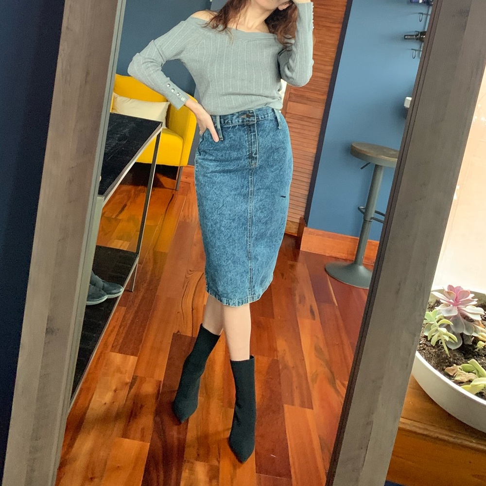 vintage denim skirt